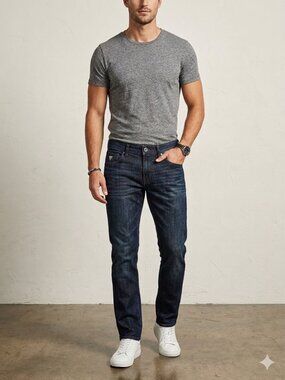 NWT GUESS Men's Dark Wash Regular Straight Denim Jeans Size 29x34 Indigo